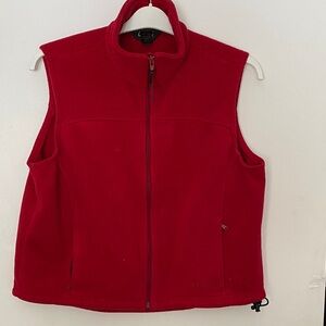 L.L. Bean Women's Red Fleece Vest